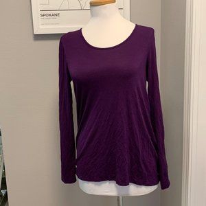 EUC‎ Loveappella Long Sleeve Slit Back Shirt, Small